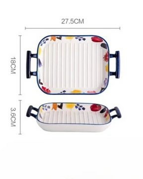 Assadeira de Cerâmica com Alça Dupla para Forno