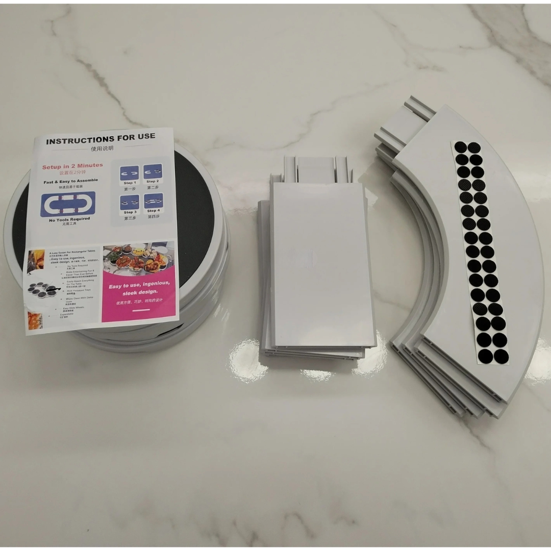 Bandeja Giratória de Mesa de Jantar para Servir Alimentos