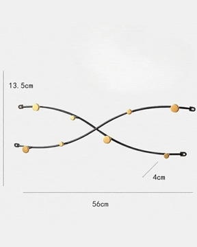 Cabide de Parede Moderno em Ferro para Entrada e Sala