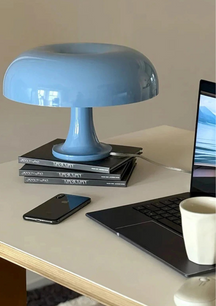 Candeeiro de Mesa Design Cogumelo Lâmpada Decorativa USB com Três Modos de Luz