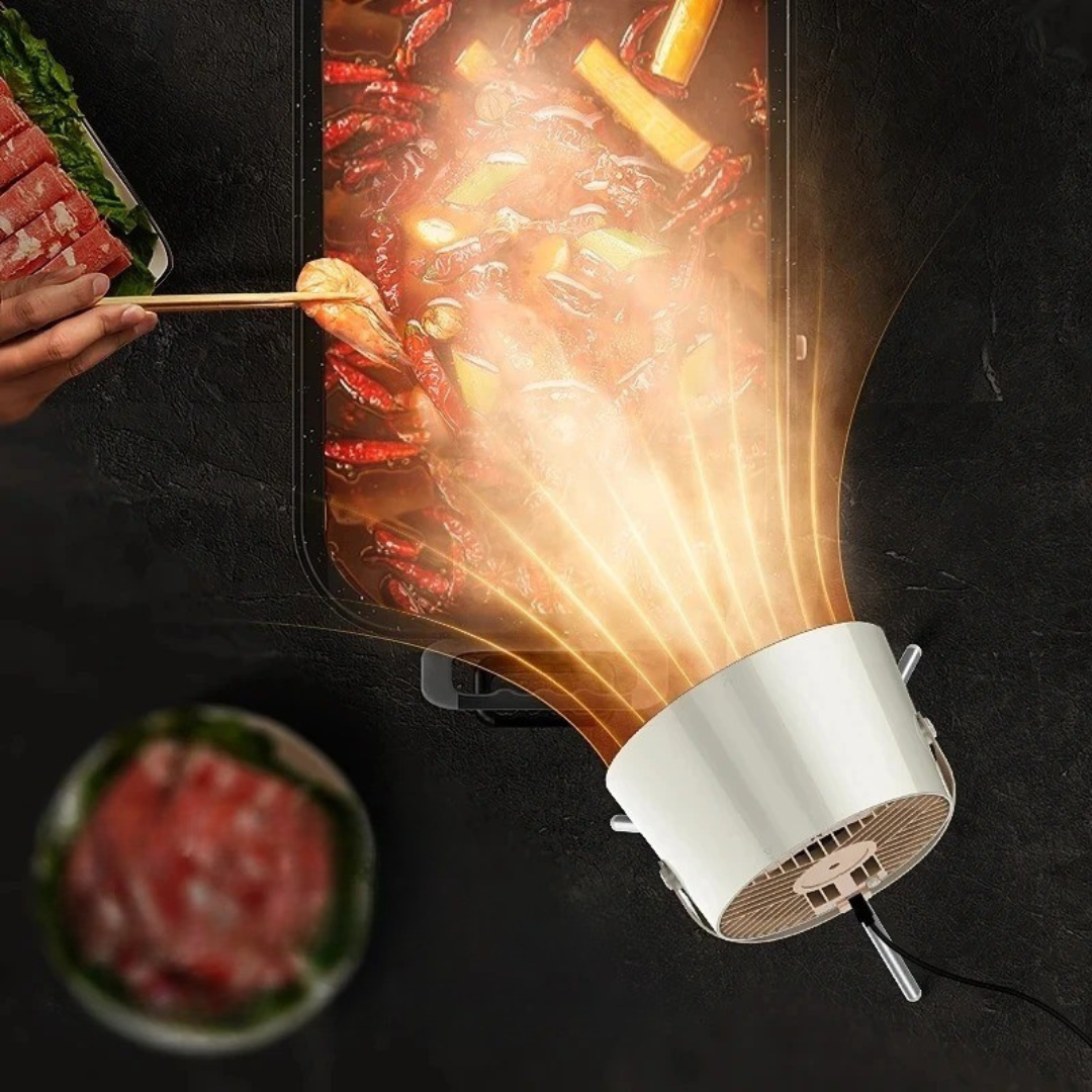 Exaustor Portátil Pequeno USB para Cozinha e Churrasco