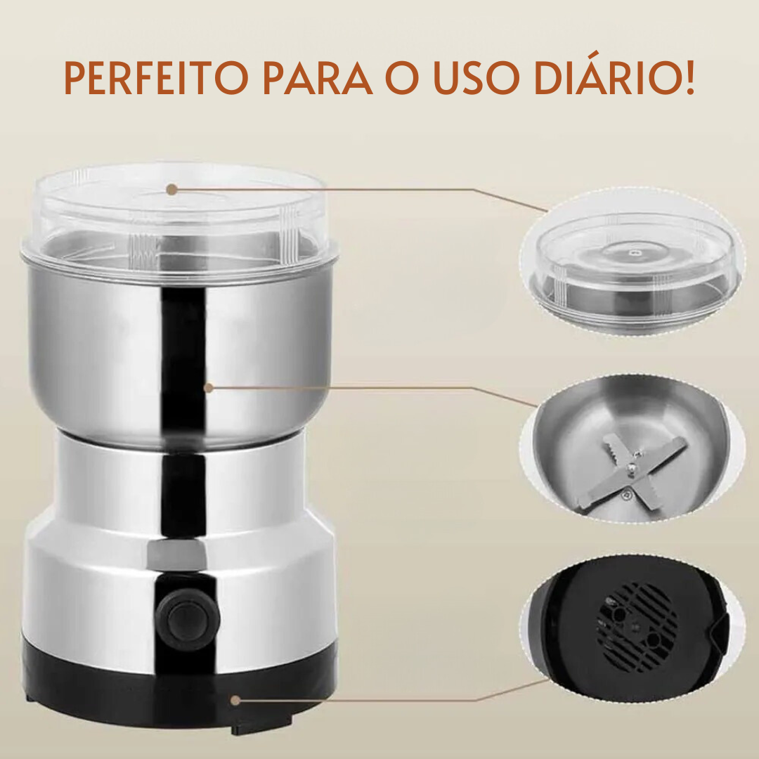 Mini Moedor Elétrico em Aço Inoxidável