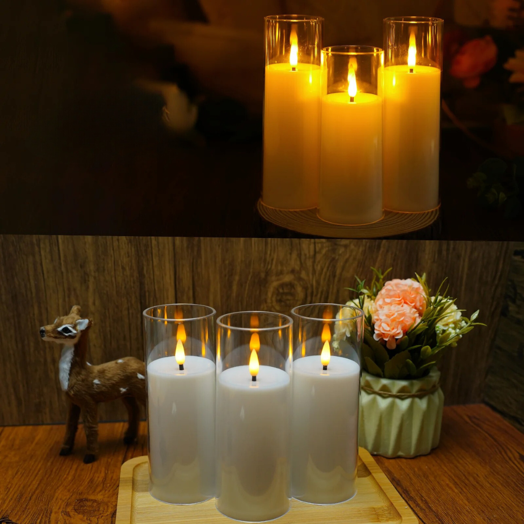 Velas LED Sem Chama com Controle Remoto