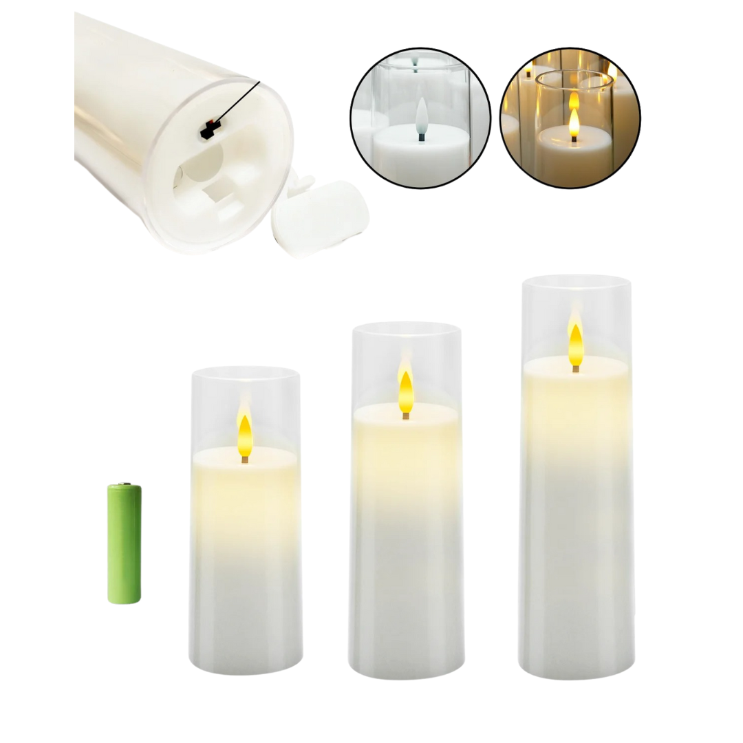 Velas LED Sem Chama com Controle Remoto